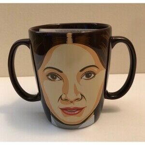 Princess Leia Mug Star Wars Disney Store Brown Double Handled Cup Coffee Tea NEW